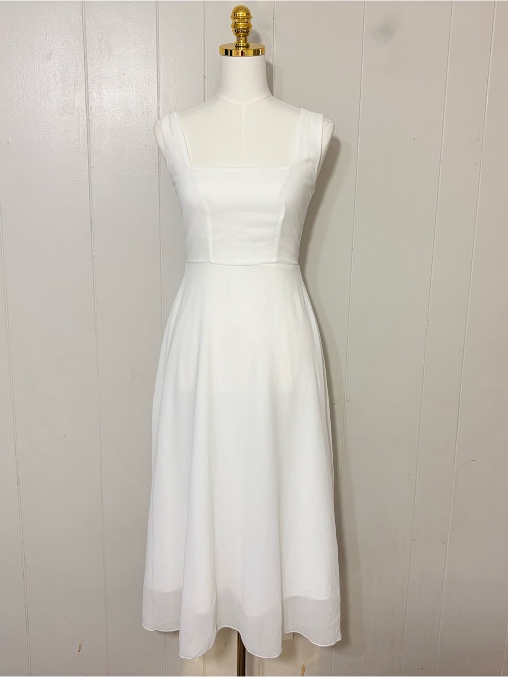 Commense Semi Sheer Cami Long Midi Dress White Size XS NWT - Picture 2 of 10